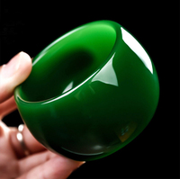 Imperial Grüne Jade-Textur Glas-Teetasse 50ml Hitzebeständiger Kung-Fu-Verkostungsbecher für Teezeremonie Espresso-Shot