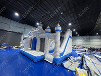 Maison de saut de maison de fête gonflable commerciale Blue Alien Kids Bounce House Bounce Combo avec toboggan gonflable Bouncer