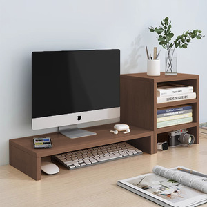 Support de moniteur de bureau Lida en bois avec plateau de refroidissement pour clavier, rehausseur de bureau pour ordinateur - Product Image 3