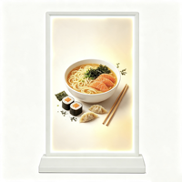 Boîte à lumière LED A4 en acrylique mince, support d'affichage de table personnalisé, présentoir de menu de restaurant ou de bar, panneau publicitaire de bureau