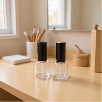 Offre Spéciale – Flacons de 10 ml pour Huile à Ongles, Bouteilles Vides Givrées Transparentes pour Vernis Gel avec Pinceau