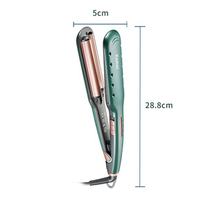 Plancha de Pelo Kemei KM-2053 Verde con Ajuste de Temperatura Eléctrico y Cable para Rizar el Cabello - Product Image 4