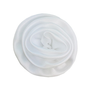 Flor de satén elegante de 7 cm, corsage de <span class=keywords><strong>trompeta</strong></span>, accesorio para ropa y tocados, flor enrollada hecha a mano para zapatos de bebé - Product Image 4