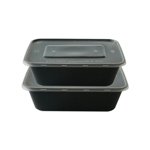 Wholesale disposable plastic lunch box disposable fast food packaging box high quality disposable black plastic food container