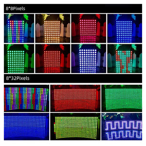 Светодиодная матрица SHIJI 256 пикселей, DC5V, APA102C, <span class=keywords><strong>RGB</strong></span>, сетевая пиксельная подсветка, SK9822, 8x32, <span class=keywords><strong>RGB</strong></span> <span class=keywords><strong>LED</strong></span> матрица, светодиодная панель - Product Image 1