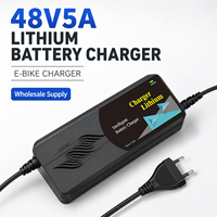 Chargeur de Vélo Électrique au Lithium 48V5A en Gros, Certifié CE ROHS FCC, Efficacité 95%, Alimentation d'Usine, Prises Multiples EU/UK/US/AU Personnalisables