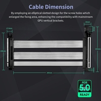 Câble adaptateur PCIE 5.0 de 5e génération pour carte graphique GPU Compatible PCI-E 16X pour accessoires informatiques WRX80/90E RTX4090/5090