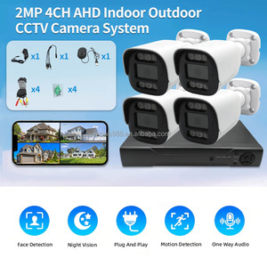 4 8 kênh AHD CCTV An Ninh <span class=keywords><strong>DVR</strong></span> Analog Kit 2MP 5MP 8MP nhà ngoài trời hệ thống camera ánh sáng ấm áp đầy đủ màu sắc tầm nhìn ban đêm CMOS - Product Image 2