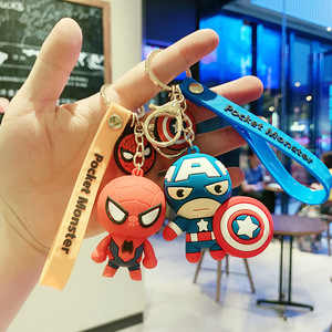 Portachiavi in PVC e Silicone con Personaggi <span class=keywords><strong>Marvel</strong></span> 3D, Spider-Man, Iron Man, Ciondolo Personalizzato per Auto e Borsa, Regalo Promozionale - Product Image 1