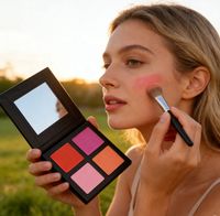 OEM Vente en gros Personnalisable Haute qualité Blush Surligneur Palette Logo Marque privée Maquillage du visage Ecran solaire Crayon à sourcils