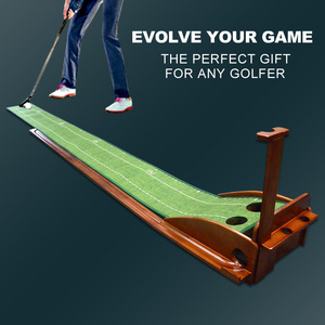 Tapis d'entraînement de <span class=keywords><strong>golf</strong></span> miniature pour l'extérieur et l'intérieur, tapis de putting en bois pour le <span class=keywords><strong>golf</strong></span> - Product Image 2