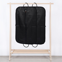 Usine hommes costume cache-poussière sac noir étanche suspendu en cuir PU sacs de vêtement pour manteau vêtements stockage