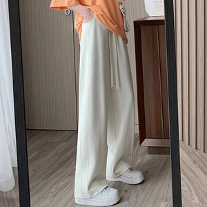 Manufactory Custom Style or Logo ODM Autumn Winter Women Wide Leg Pants High Waist Slim Casual Tassel Loose Straight <strong>Trousers</strong> - Product Image 4
