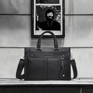 Vintage Style Men's Genuine Leather Messenger <strong>Bag</strong> Business Shoulder <strong>Briefcase</strong> with <strong>Computer</strong> Laptop Handbag Feature Soft <strong>Bag</strong> - Product Image 3