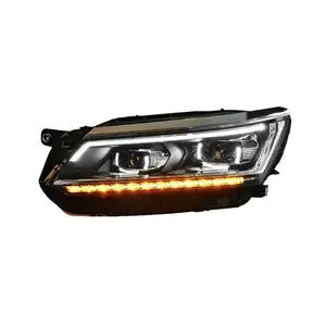 Lampu mobil untuk VW Passat B8 lampu depan lensa proyektor 2016 lampu depan sinyal dinamis lampu depan LED aksesoris otomotif Drl