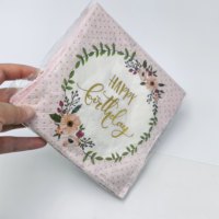 Serviettes en papier jetables personnalisées avec impression de logo de marque, serviettes de restaurant pour mariage et fête