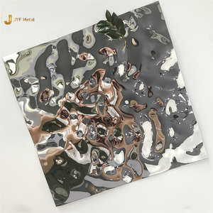 EX378 304 Tôle décorative en acier inoxydable à effet ondulé, miroir estampé, design 3D, tôle métallique ondulée, panneau mural de plafond, décoration - Product Image 2