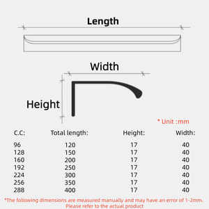 Phong cách hiện đại dài giấu xử lý giá rẻ nhôm hồ sơ tủ bếp kéo cho đồ nội thất tủ cho khách sạn - Product Image 3