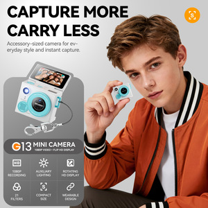 Nouvelle mini caméra G13, vidéo 1080P, écran HD rotatif, double objectif, caméra pour enfants avec filtres et lampe torche LED pour étudiants et enfants - Product Image 6
