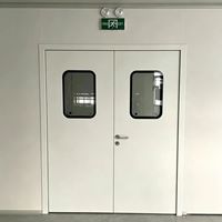 Puerta de Acero Moderna con Certificación CE ISO9001, de Alta Hermeticidad, Impermeable, Resistente al Fuego y al Polvo, para Hospitales, Apartamentos y Almacenes
