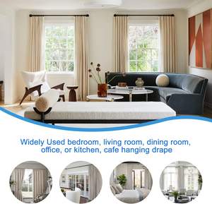 Décoration de chambre à coucher, rideaux lourds, anneaux de rideaux en métal antirouille avec œillets - Product Image 5