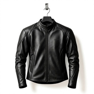 Chaqueta de Cuero Negra para Motociclista, Chaqueta de Carreras, Chaqueta de Cuero Personalizada para Motocicleta, Fabricante Mayorista - Product Image 1