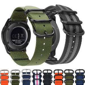 Bracelet de montre en nylon pour <span class=keywords><strong>Samsung</strong></span> Galaxy watch 5 pro 46mm 42mm Active2 Active1 <span class=keywords><strong>Gear</strong></span> <span class=keywords><strong>S3</strong></span> <span class=keywords><strong>frontier</strong></span>, 20mm 22mm 24mm - Product Image 2