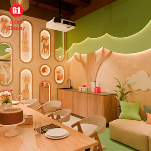 Aire de jeux intérieure en bois pour enfants, design certifié CE, mobilier personnalisé pour restaurants familiaux et salles à manger intérieures - Product Image 4