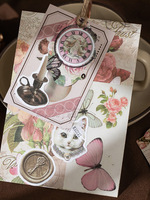 113 Pièces Échantillon Données Ancienne Fleur Souvenirs Série Vintage Plantes Journal Décoratif Source Matériel en 4 Options