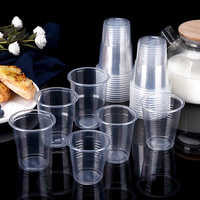 Gobelet jetable de 20 ml en plastique transparent pour échantillons de boissons (café, jus, lait) – Idéal pour les activités en supermarché
