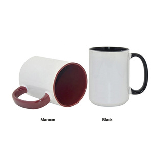 <span class=keywords><strong>Mug</strong></span> à sublimation de 15 oz, blanc, en céramique, avec revêtement pour sublimation, <span class=keywords><strong>mug</strong></span> DIY, impression par sublimation - Product Image 5