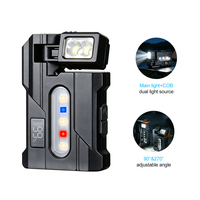 Helius Portable EDC LED Flashlight 270 Degree Rotating Head COB Work Light Magnetic Base Torch for Camping Car Repair Daily Use