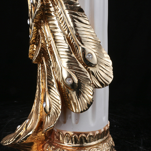 Chinois sculpture bureau en céramique animal résine statue de paon décor à la maison paon - Product Image 5