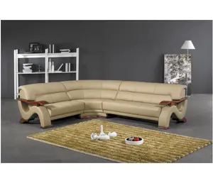 Sofá moderno seccional en forma de L, mueble moderno para sala de estar, color marrón
