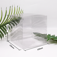 Boîte à gâteau transparente de grande taille transparente avec logo personnalisé de luxe boîte à gâteau PET PVC pour fête d'anniversaire de mariage