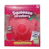 Nouveau Squishy Fraise en PVC de Grande Taille, Style Fruit, en Boîte Colorée - Parfait pour Soulager le Stress, Décompresser et se Détendre