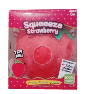 Nouveau Squishy Fraise en PVC de Grande Taille, Style Fruit, en Boîte Colorée - Parfait pour Soulager le Stress, Décompresser et se Détendre - Product Image 4