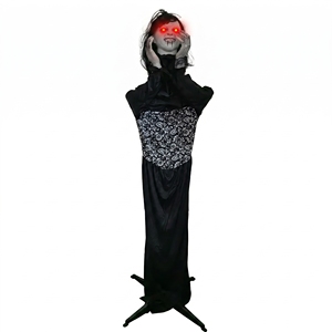 Mixed Style Life Size Halloween Animated Standing Ghost Clown Witch Grim Reaper Props Glowing Red Eyes Horror Scene Ornament - Product Image 3