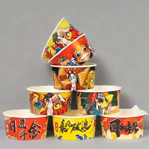 Contenedor de Alimentos Desechable Ecológico Más Vendido, Cajas de Papel Kraft para Llevar, Tazón para Ensalada con Tapa de Papel - Product Image 4