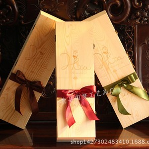 <b>Pine</b> Wood Preserved Flower <b>Box</b> Rectangle Handmade Gift Packaging For Valentine's Day Rose Gift - Product Image 1