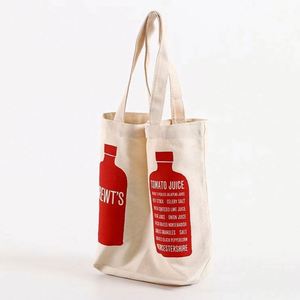 Bolsa de Lona para Vino con Logotipo Impreso, Bolsa de Almacenamiento de Lona de Algodón al por Mayor, Bolsa para Botella de Vino con Cordón - Product Image 3