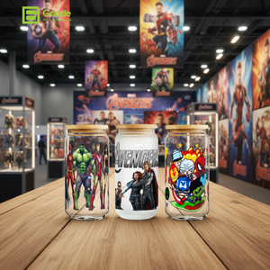 Vaso Térmico Impermeable Goode Wholesale <span class=keywords><strong>de</strong></span> 16oz con Superficie Brillante, Diseño <span class=keywords><strong>de</strong></span> Dibujos Animados, Ecológico, con Pegatinas <span class=keywords><strong>de</strong></span> Transferencia UV DTF <span class=keywords><strong>de</strong></span> la <span class=keywords><strong>Liga</strong></span> Marvel Black Widow - Product Image 3