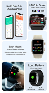 Reloj Inteligente AMOLED S191 con Airbag para la Salud, ECG, Bomba de Aire, Monitor de Presión Arterial, Llamadas de Emergencia <span class=keywords><strong>SOS</strong></span>, Reloj Deportivo Inteligente - Product Image 2