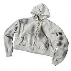 Sudadera Corta para Mujer, 330GSM, Estilo Oversize, con Logotipo Personalizado, Ropa Deportiva, Streetwear - Product Image 1