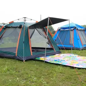 Tenda da campeggio esterna per famiglie automatica impermeabile grande 4 persone DELUXEFIT