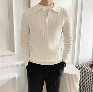 بلوفر رجالي بتصميم كوري فضفاض لموسم الخريف/الشتاء، تصميم عصري، توريد ODM لتيشيرت بولو 24 - Product Image 5