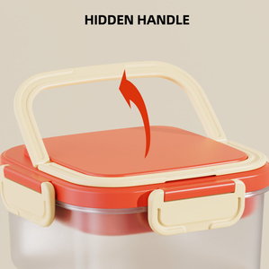 Gobelet à salade carré en plastique PP Bencircle B279 1350 ml avec filtre double couche intégré - Product Image 4