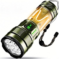 Lampe torche LED en alliage d'aluminium, lampe torche rechargeable EDC, lampe torche puissante, étanche, pour le camping