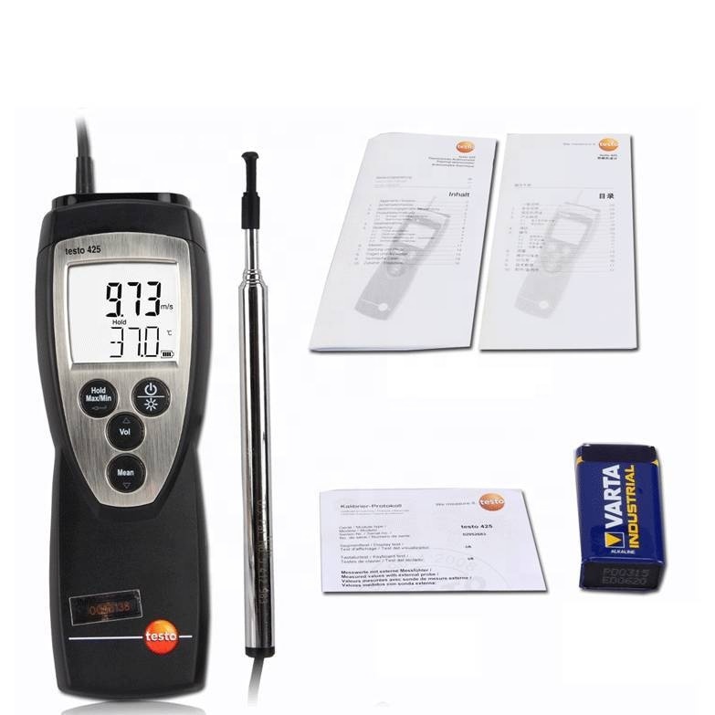 compact testo 425 thermal digital anemometer with flow probe Order-Nr.  0560 4251