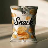 100g 500g sac de joint arrière imprimé personnalisé de qualité alimentaire croustilles collations soufflées sac d'emballage étanche à l'humidité